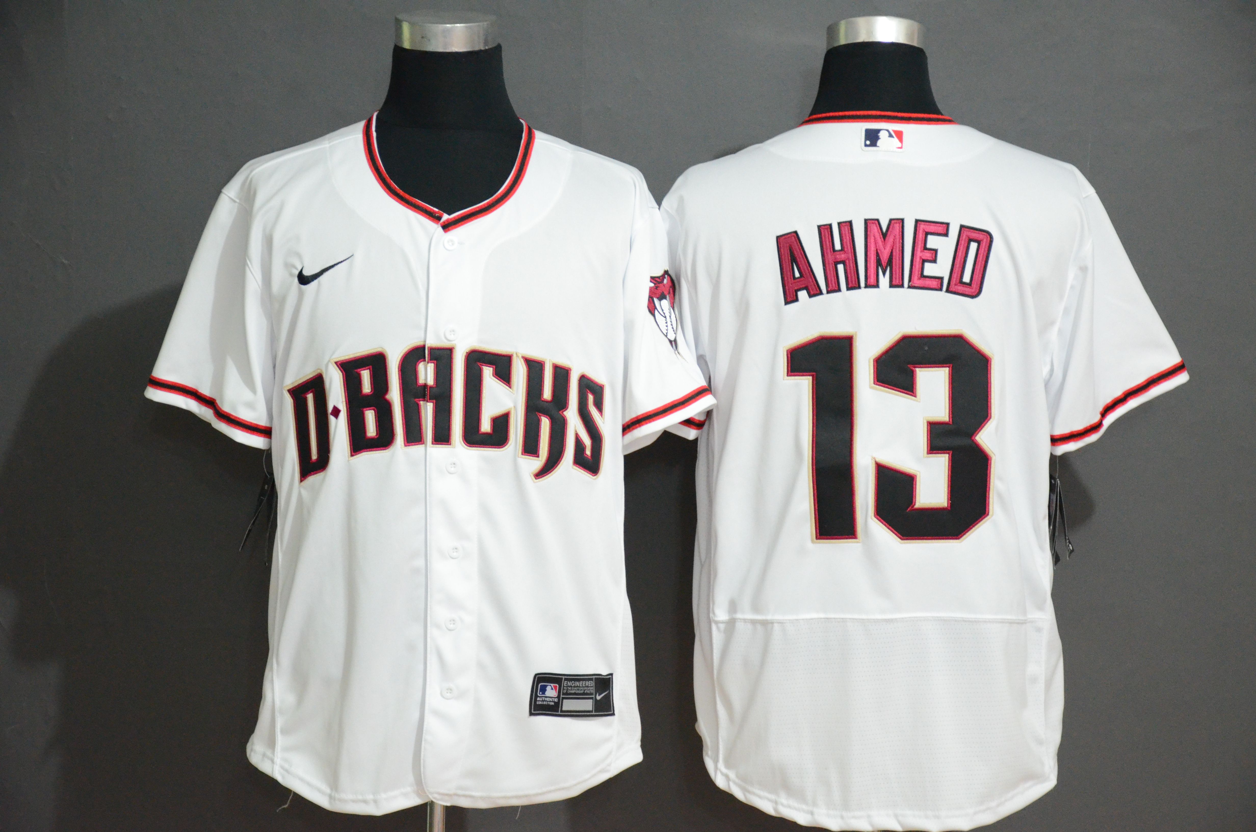 Men Arizona Diamondback #13 Ahmed White Nike Elite MLB Jerseys->minnesota twins->MLB Jersey
